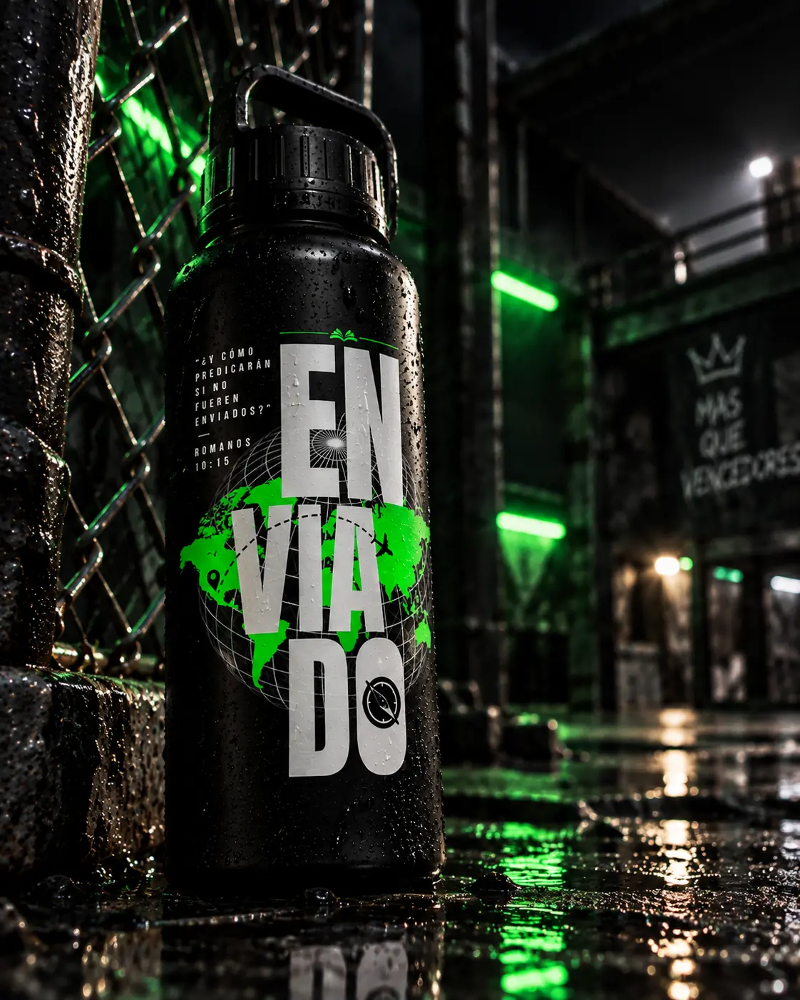 Botella personalizada con diseño cristiano Enviado