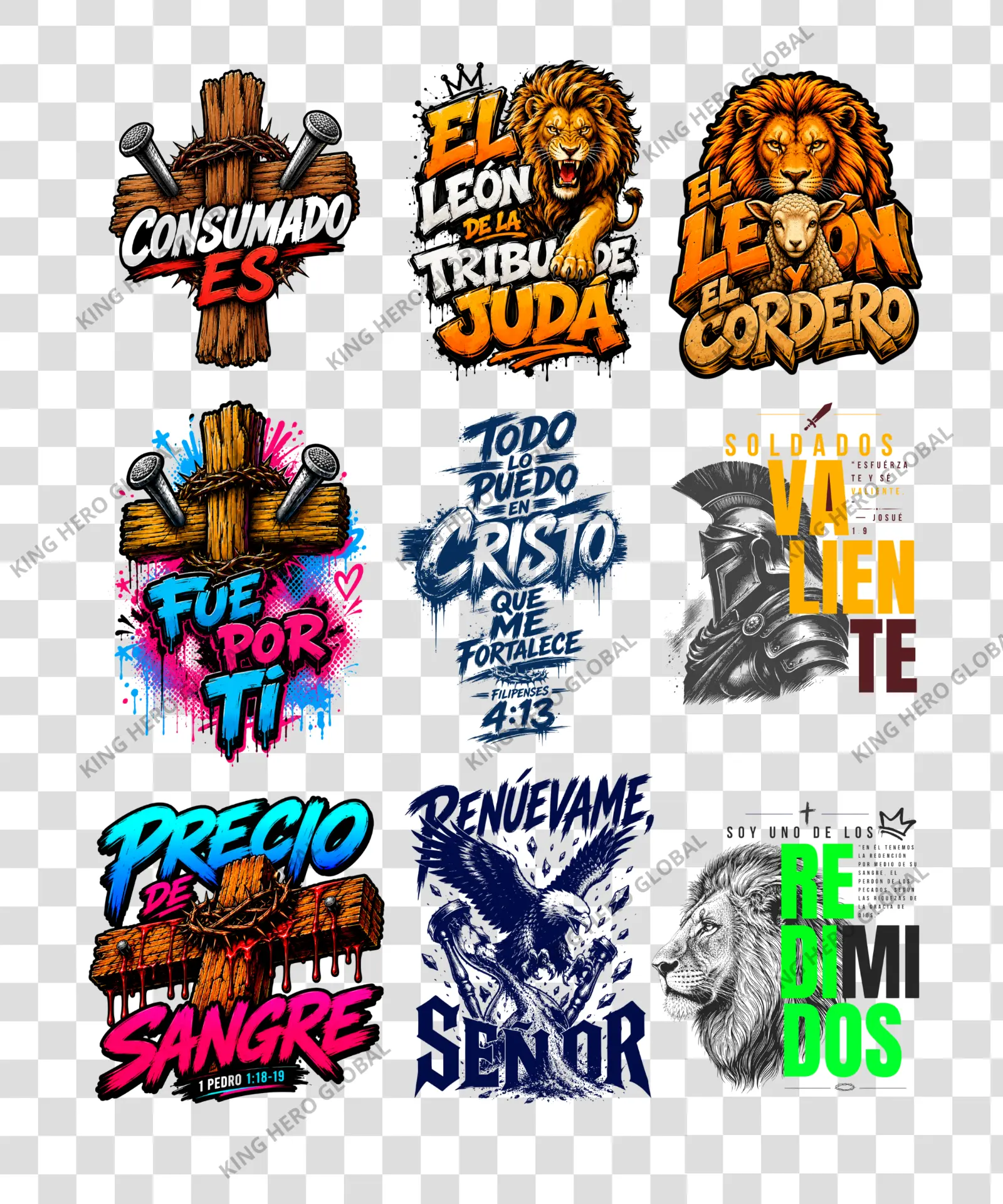 Selección de diseños cristianos del paquete